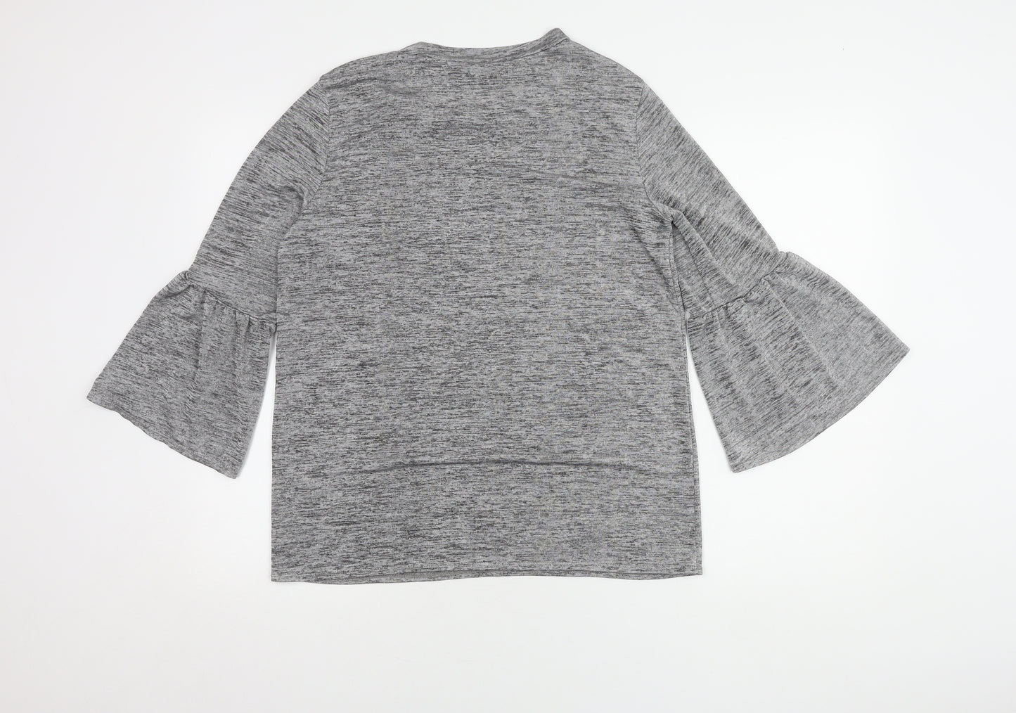 Dorothy Perkins Grey Women's Top Size 14 Bell Sleeve