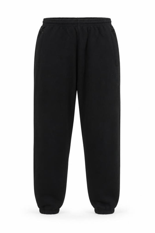 Front view of Boston Jeans Sport Men's Black Joggers L Fleece Gym Wear