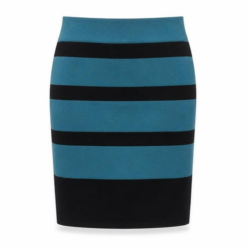 Frank Lyman Women Black Striped Pencil Skirt Size 10