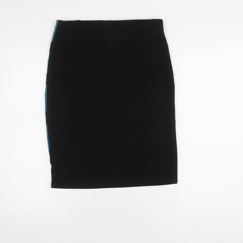 Frank Lyman Women Black Striped Pencil Skirt Size 10