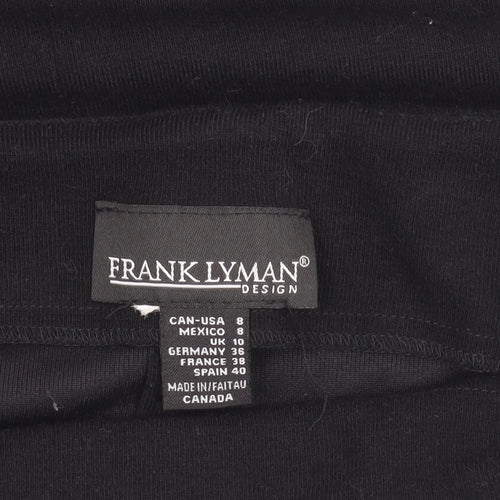 Frank Lyman Women Black Striped Pencil Skirt Size 10