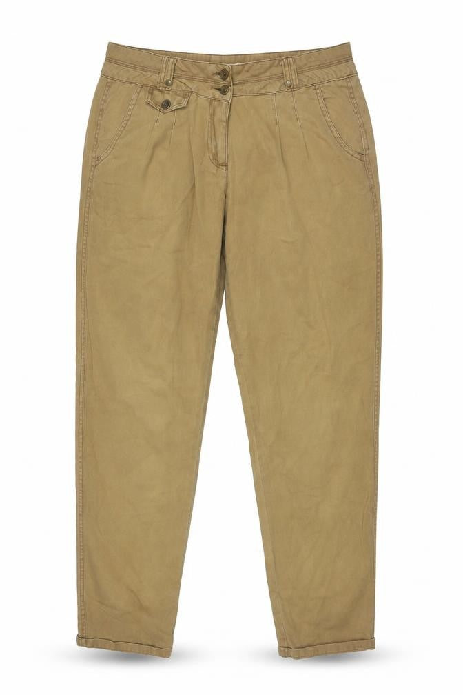 New Look Women's Brown Chino Trousers Size 12 Cotton