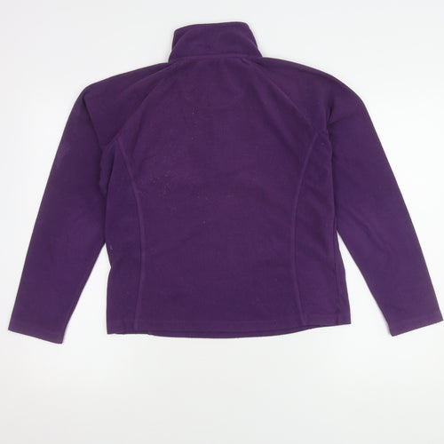 Crane Trail Women's Purple Pullover Fleece, Small, 1/4 Zip