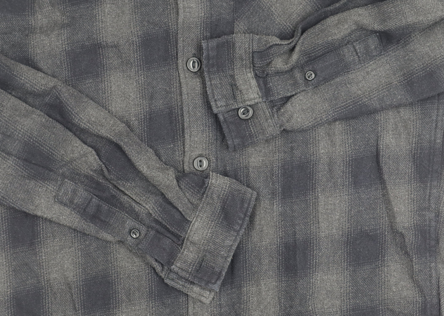 Pull & Bear Men's Grey Check Shirt Regular Fit Size S