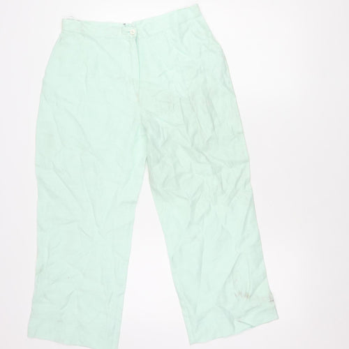 La Confidence Women's White Linen Trousers M