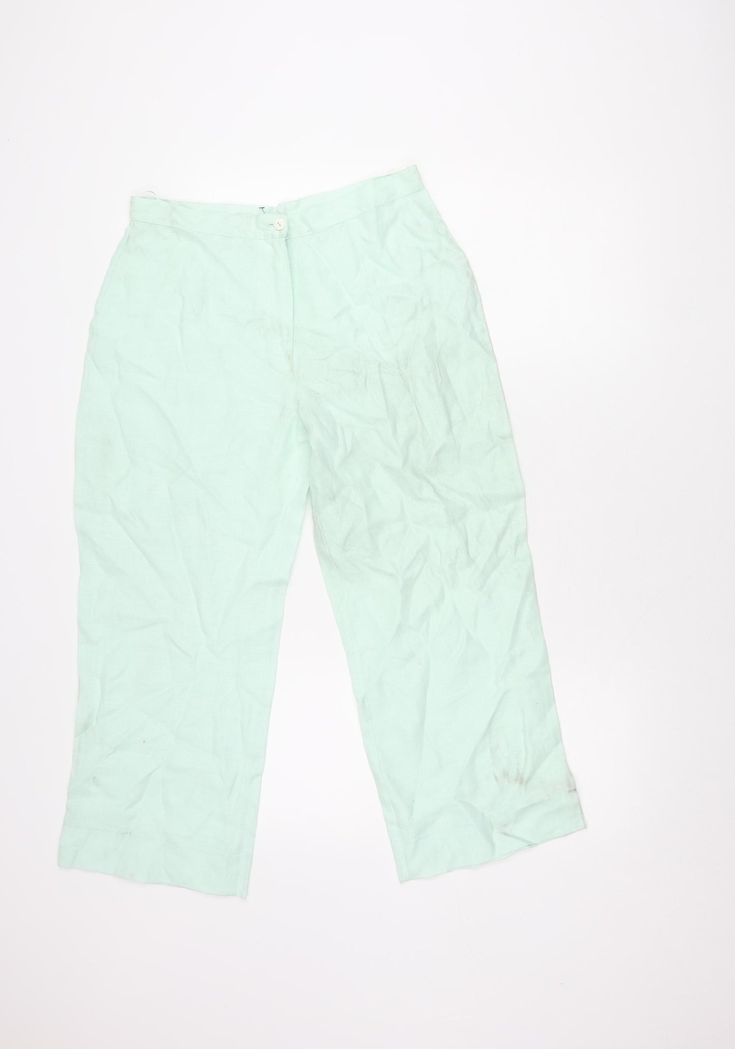 La Confidence Women's White Linen Trousers M