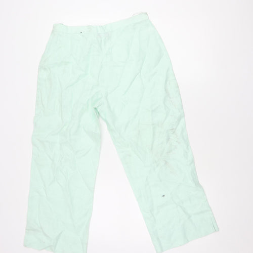 La Confidence Women's White Linen Trousers M