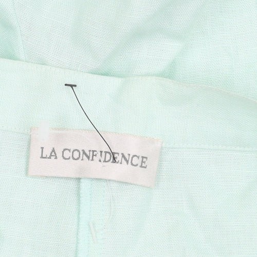 La Confidence Women's White Linen Trousers M
