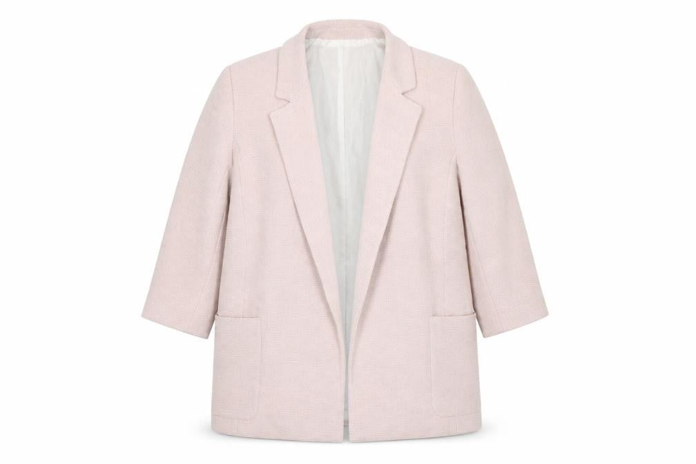 Front view of Zara Basic Women's Pink Regular Blazer S