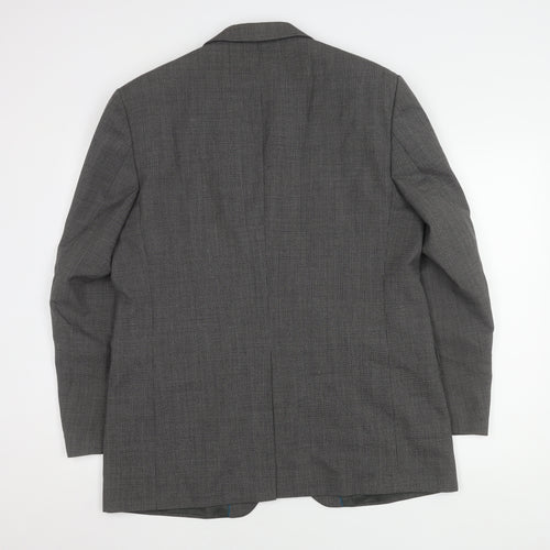 BHS Men's Grey Check Blazer, 42R, Business Jacket
