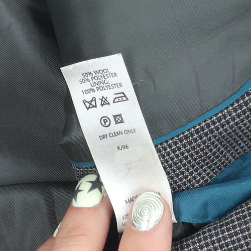 BHS Men's Grey Check Blazer, 42R, Business Jacket