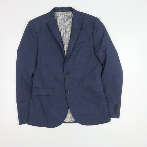 Next Men's Blue Blazer Jacket 38 Regular Fit