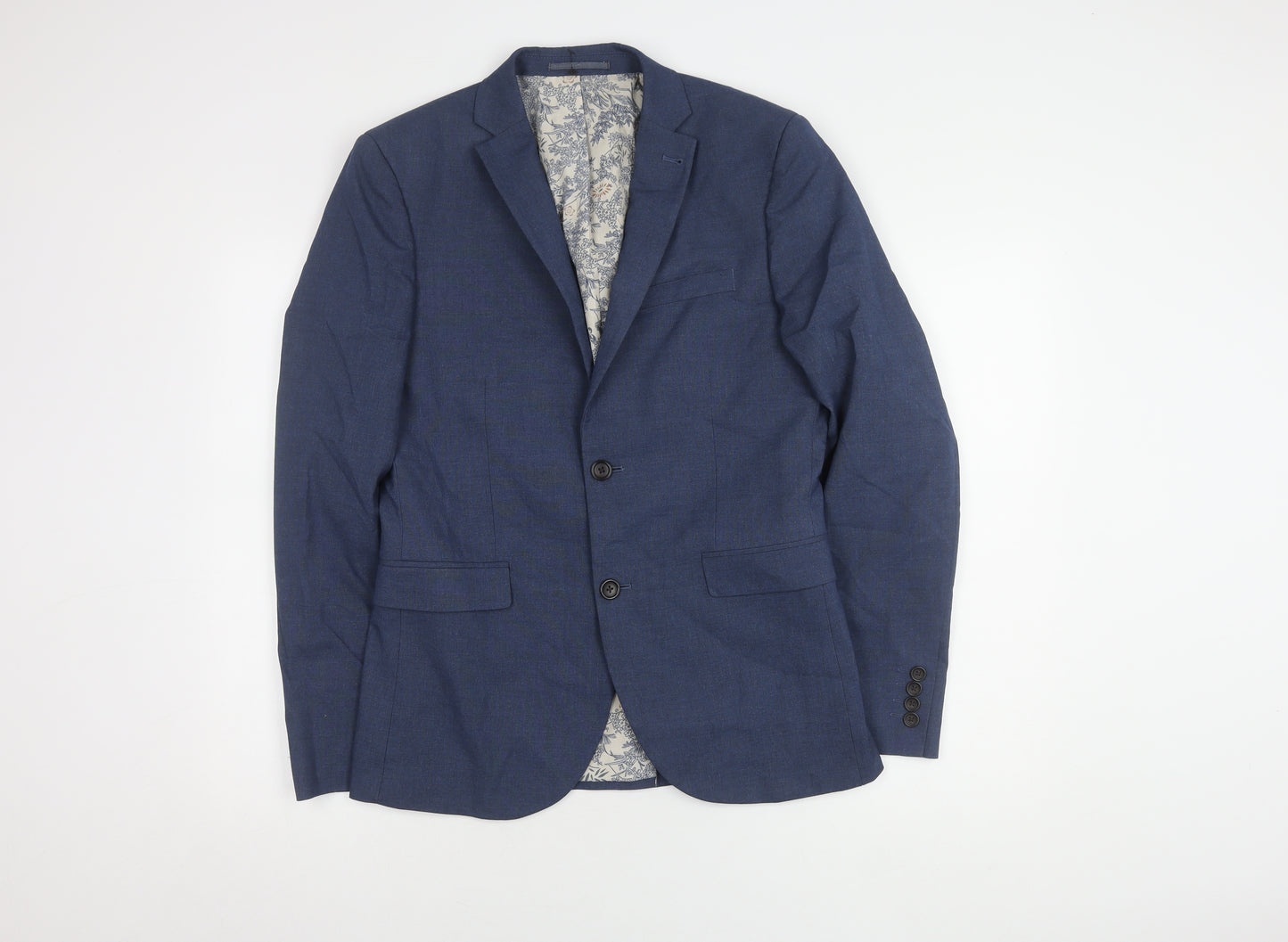 Next Men's Blue Blazer Jacket 38 Regular Fit
