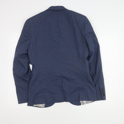 Next Men's Blue Blazer Jacket 38 Regular Fit