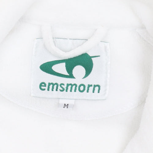 Emsmorn Men's White Medium Polyester Jacket