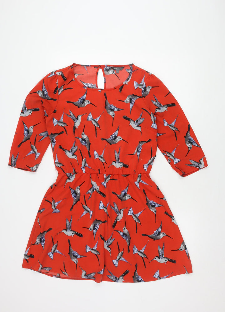 Marks and Spencer Women's Red Animal Print Dress Size 12