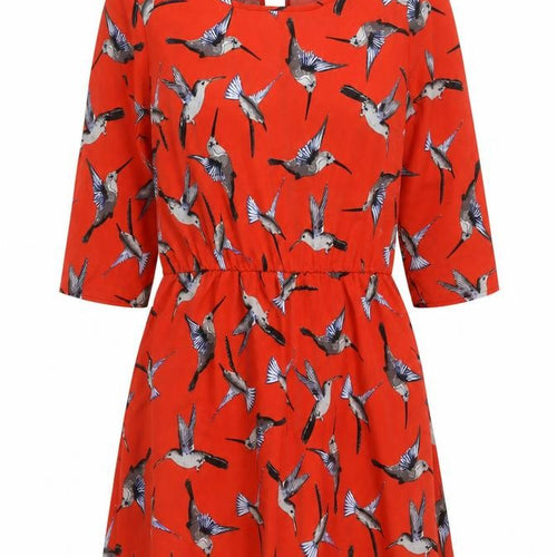 Marks and Spencer Women's Red Animal Print Dress Size 12