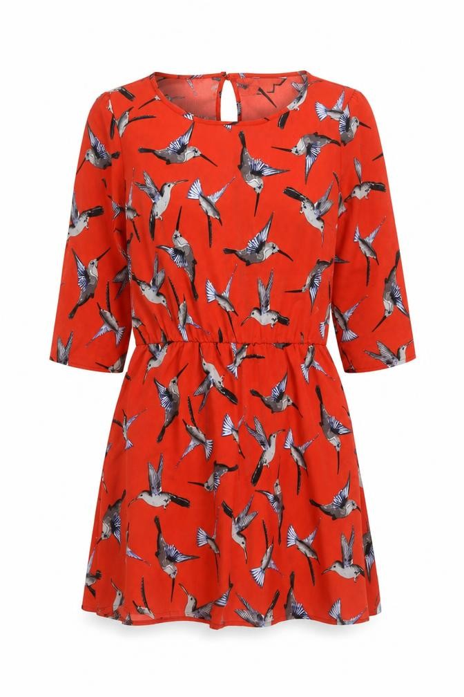 Marks and Spencer Women's Red Animal Print Dress Size 12
