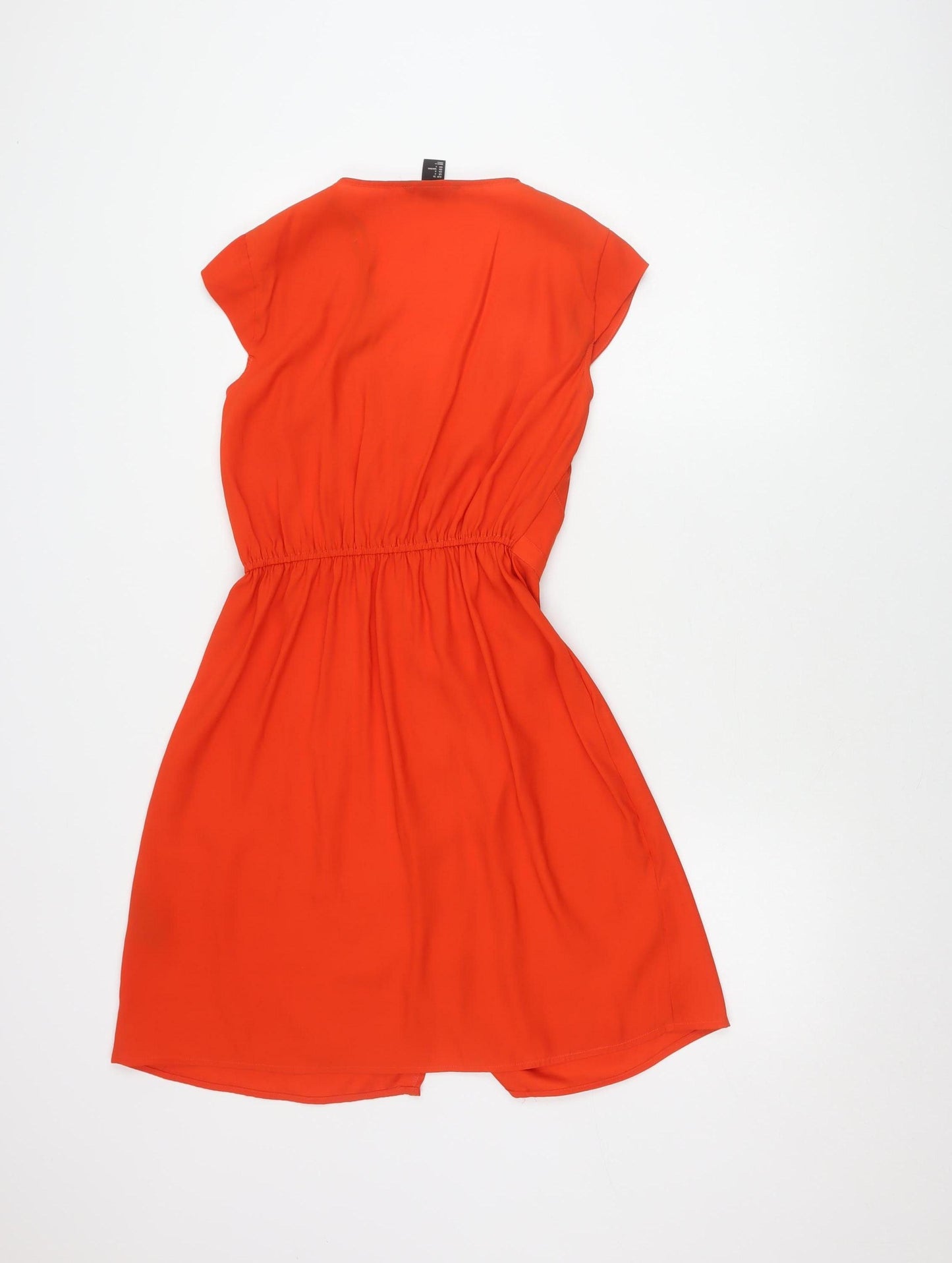 H&M Women's Orange A-Line Dress, Size 8, Short