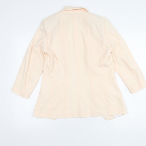 H&M Women Beige Blazer Size 8, Long Sleeve, Regular Fit