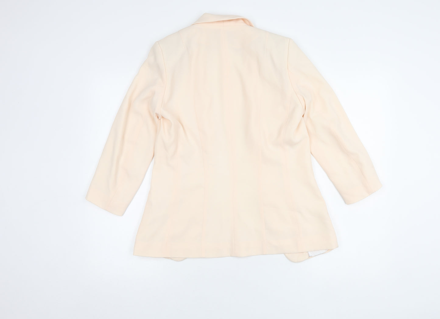 H&M Women Beige Blazer Size 8, Long Sleeve, Regular Fit