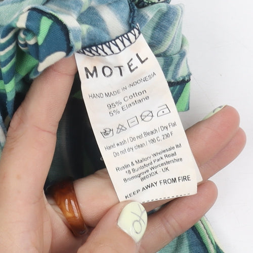 Motel Women's Green Camisole Halter Tank Top M