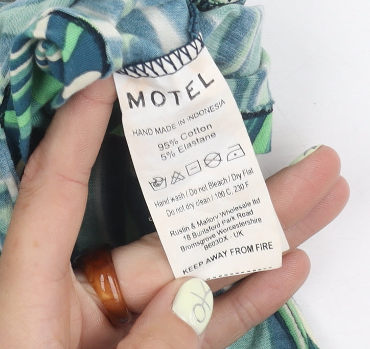 Motel Women's Green Camisole Halter Tank Top M