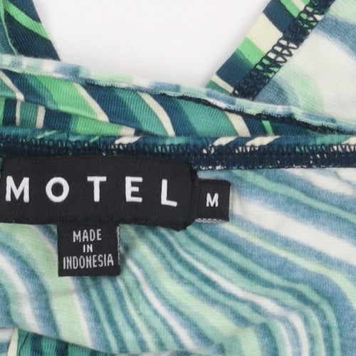 Motel Women's Green Camisole Halter Tank Top M