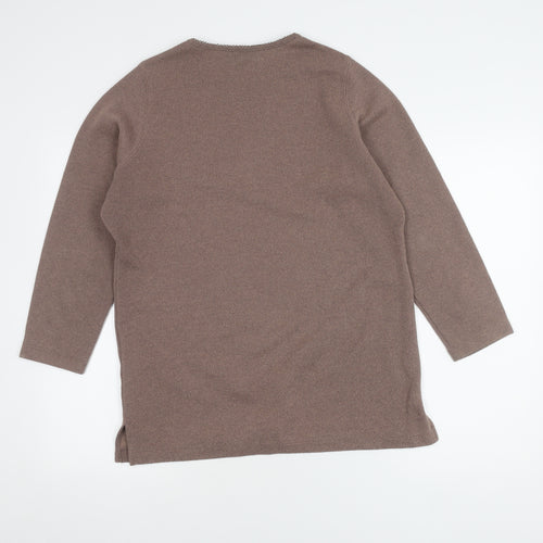 BHS Women's Mocha Brown Pullover Jumper Size 12