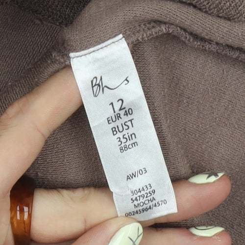 BHS Women's Mocha Brown Pullover Jumper Size 12