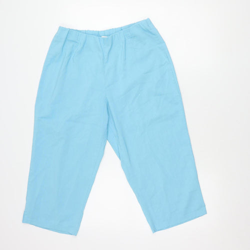 Doris Streich Women's Blue Cropped Trousers, Size 12