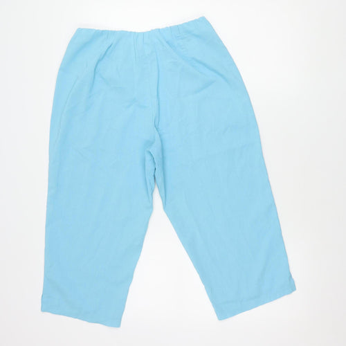 Doris Streich Women's Blue Cropped Trousers, Size 12