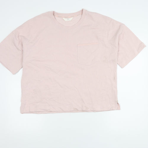 Marks and Spencer Women's Pink Cotton T-Shirt L
