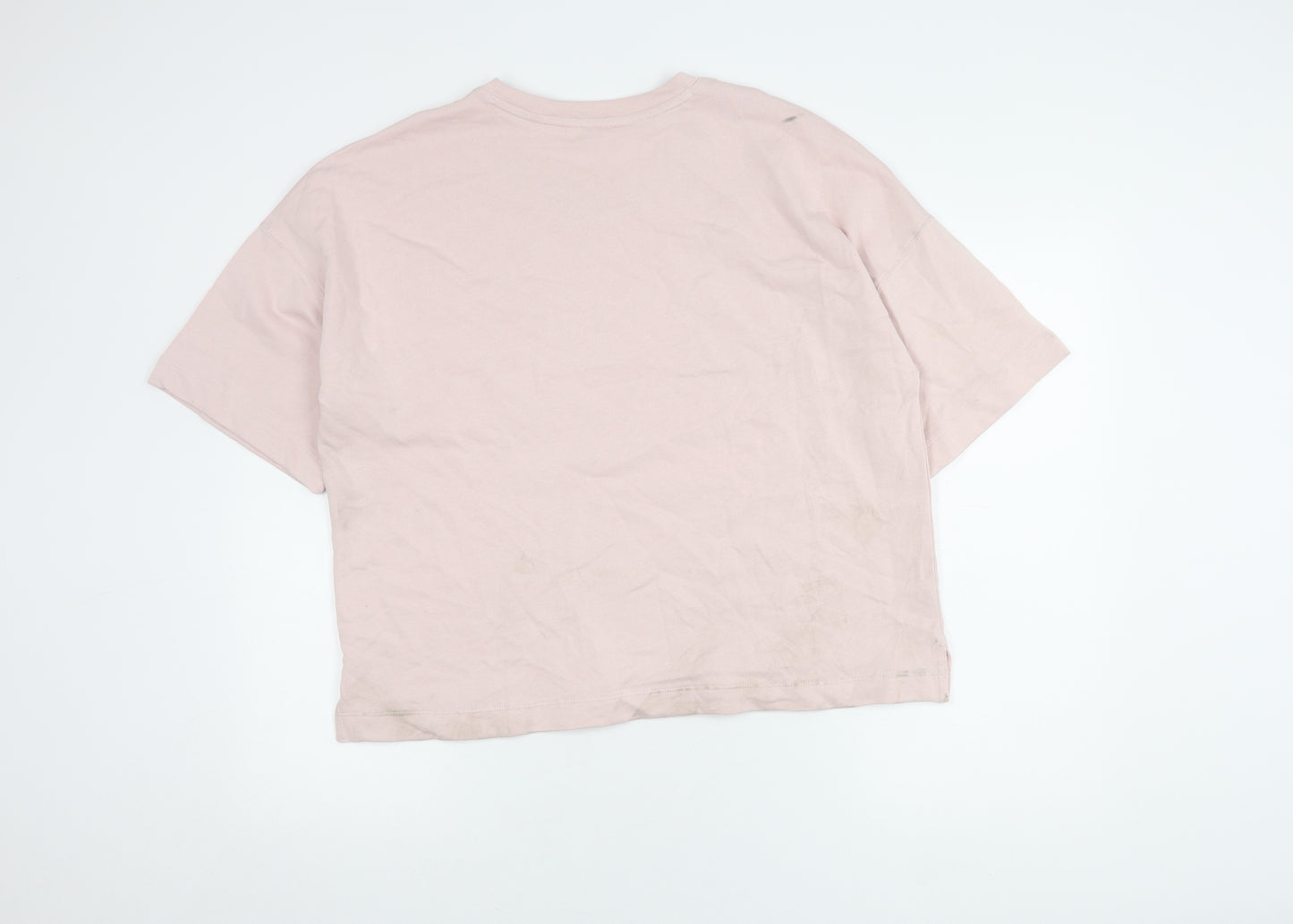 Marks and Spencer Women's Pink Cotton T-Shirt L