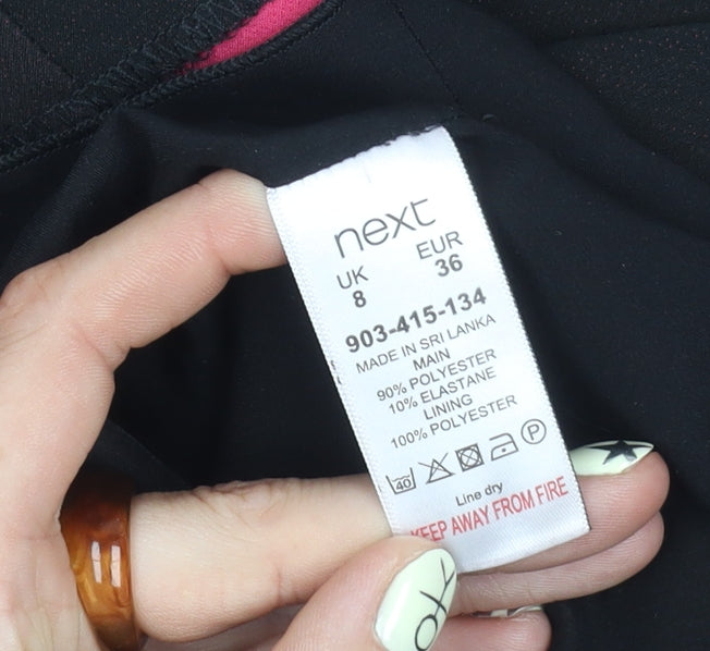 Next Women's Black Pink Colourblock Bodycon Dress