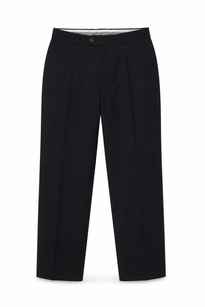 Front view of Berletex Men's Black Trousers, size 32