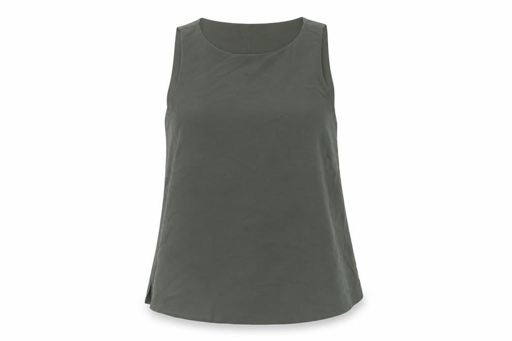 Front view of Marks & Spencer Women's Green Tank Top, size 8