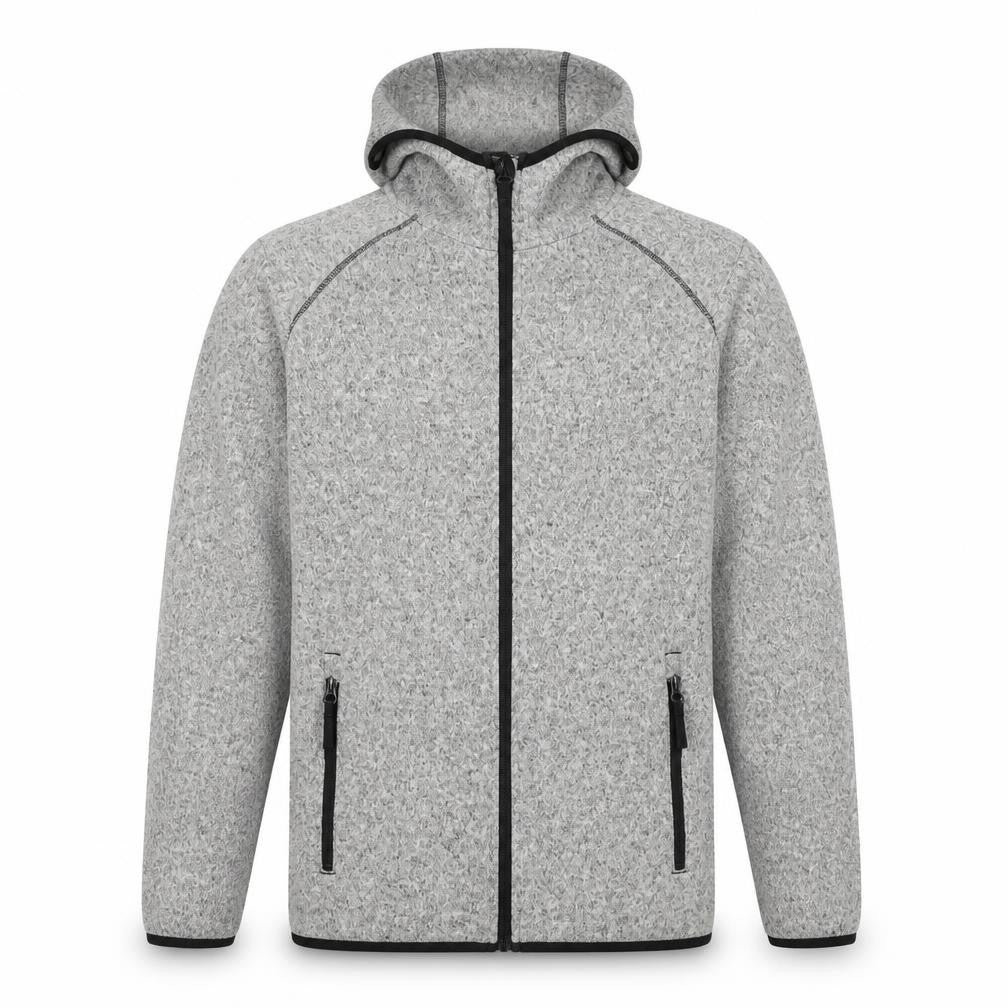 Front view of Livergy Men's Grey Hooded Jacket M