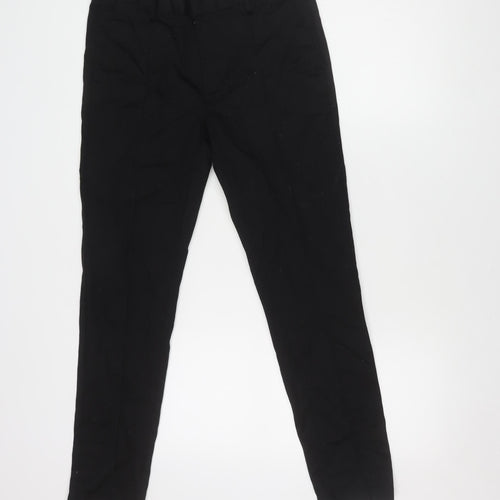 River Island Unisex Black Straight Trousers Size 30