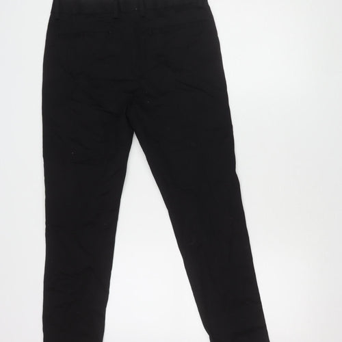 River Island Unisex Black Straight Trousers Size 30