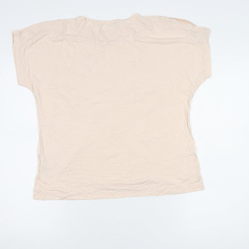 Marks and Spencer Women's Pink Crochet Accent Top, Size 14