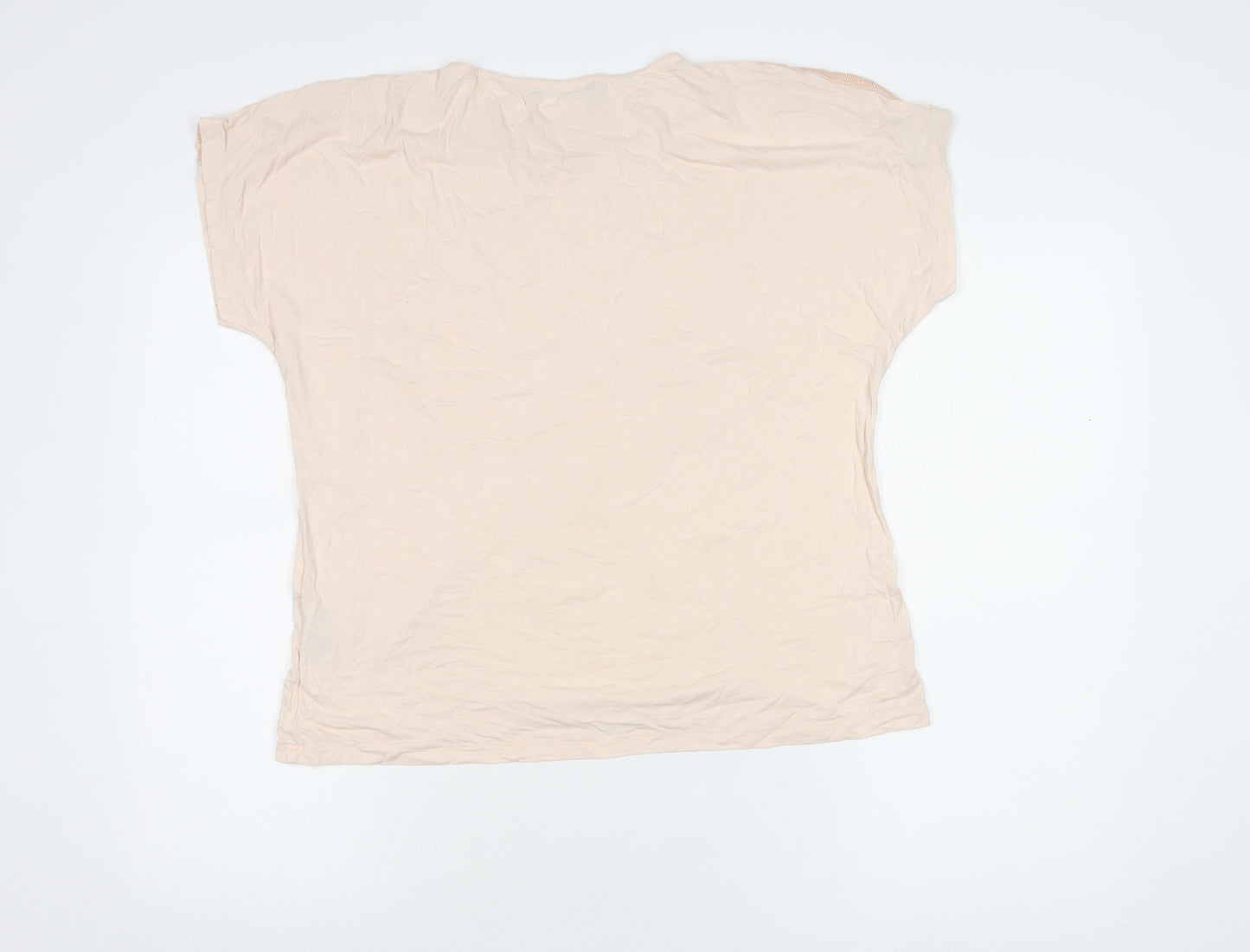Marks and Spencer Women's Pink Crochet Accent Top, Size 14