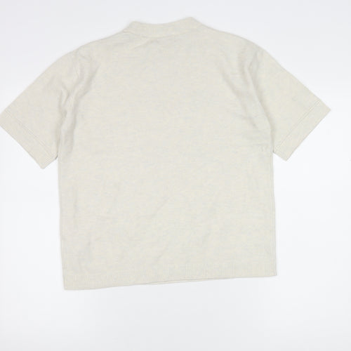Marks and Spencer Women Ivory Crew Neck Top S