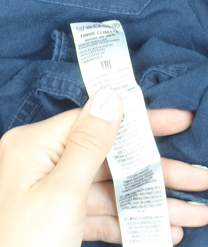 Marks & Spencer Men's Navy Blue 3XL Shirt