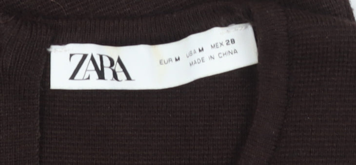 Zara Women's Black Bodycon Dress M