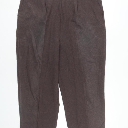 BM Collection Women’s Brown Polyester Trousers Size 18