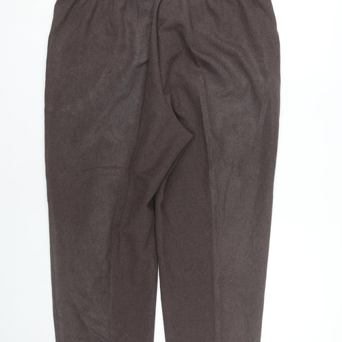 BM Collection Women’s Brown Polyester Trousers Size 18