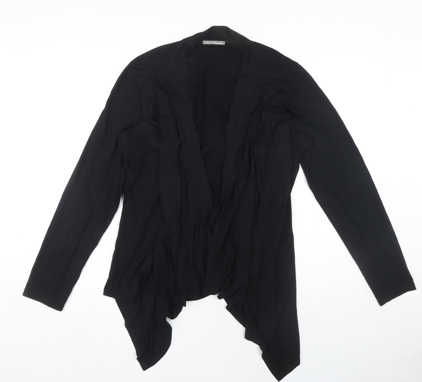 Marks and Spencer Women's Black Open Front Cardigan Size 16
