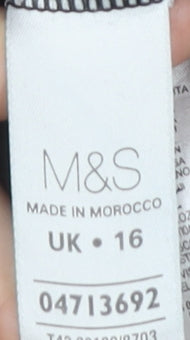 Marks and Spencer Women's Black Open Front Cardigan Size 16