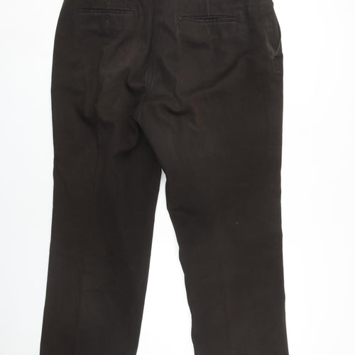 Ultimo Men's Black Trousers 40R with Button Closure